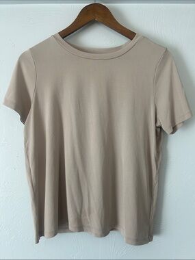 Double Zero Taupe Short-Sleeve Crewneck Tee